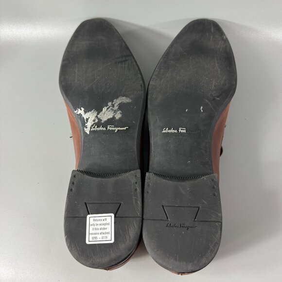 Salvatore Ferragamo Brown Leather Loafers main image 11
